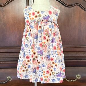 Tea Collection Floral Dress & Bloomers Set 18-24M Baby Girl Cotton EUC